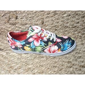 Vans Women's 8 Authentic Hawaiian Floral Lace Up Low Top Comfort Casual Shoes